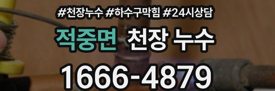 적중면 천장 누수