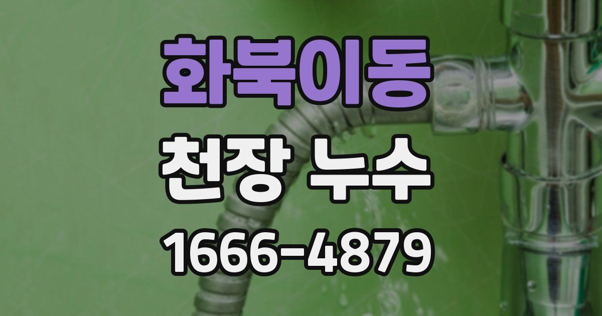 화북이동 천장 누수