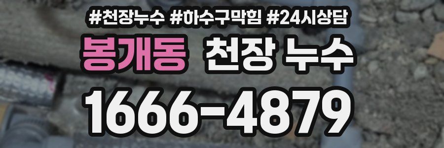 봉개동 천장 누수