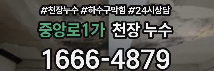 중앙로1가 천장 누수