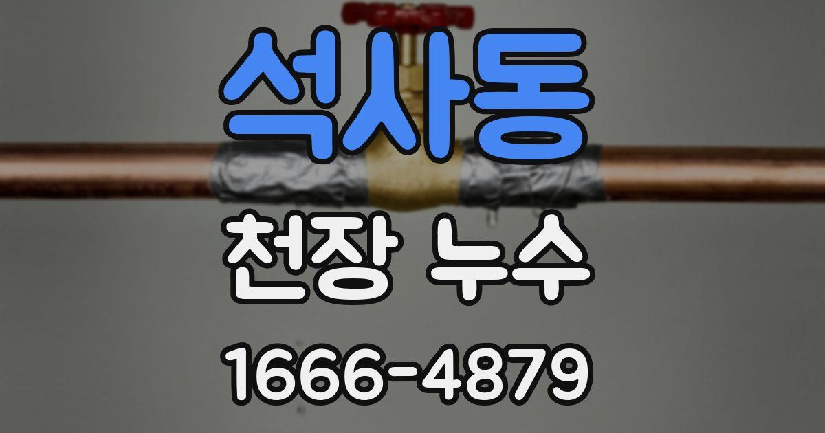 석사동 천장 누수