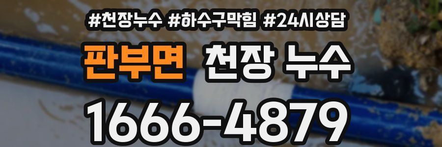 판부면 천장 누수