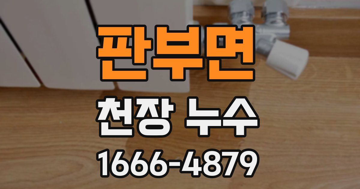 판부면 천장 누수