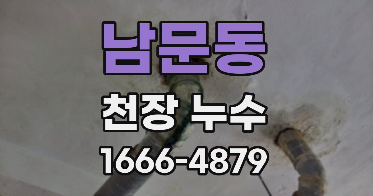 남문동 천장 누수