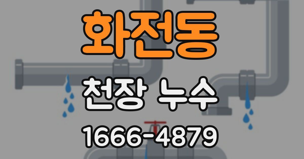 화전동 천장 누수