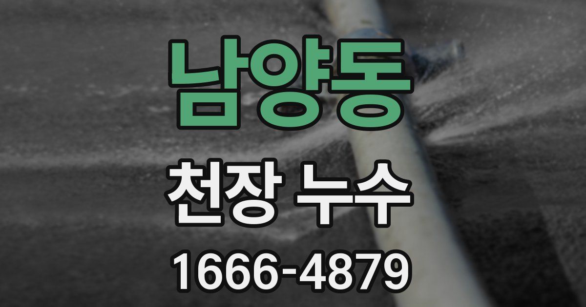 남양동 천장 누수