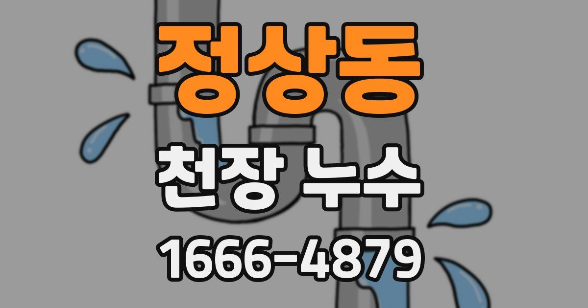 정상동 천장 누수