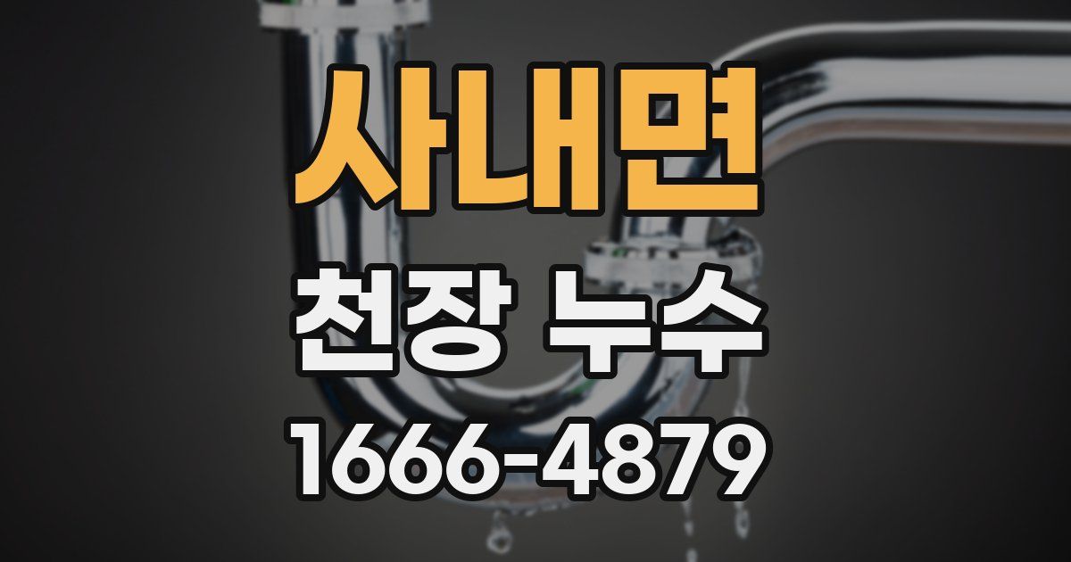 사내면 천장 누수