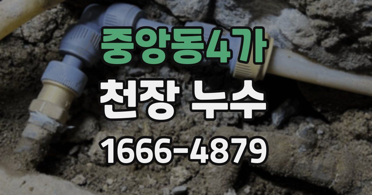 중앙동4가 천장 누수