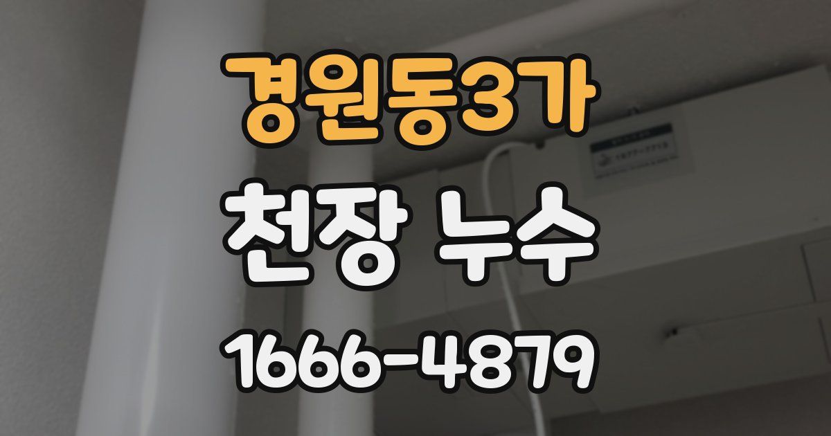 경원동3가 천장 누수