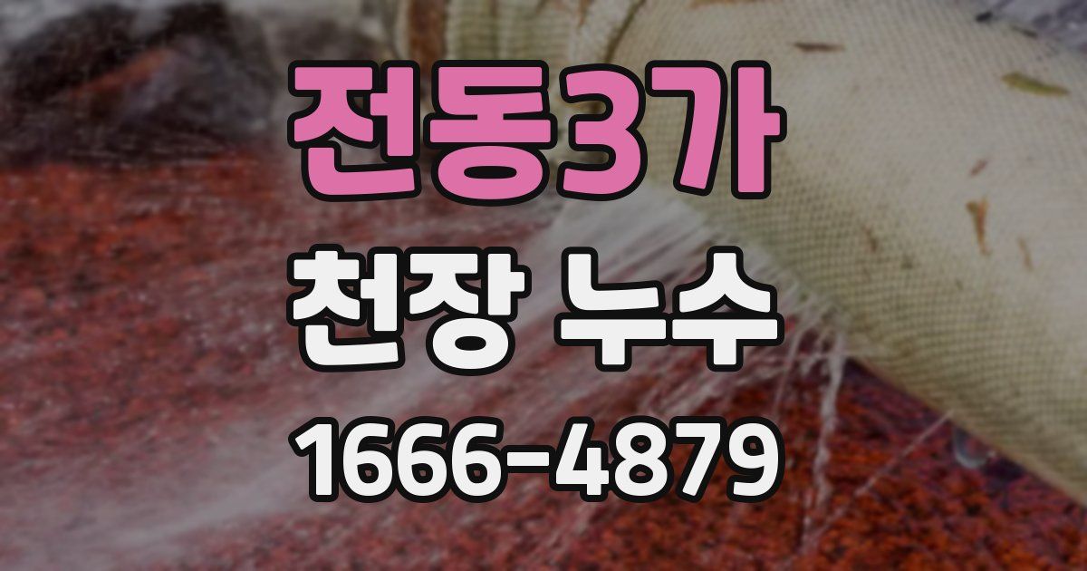 전동3가 천장 누수