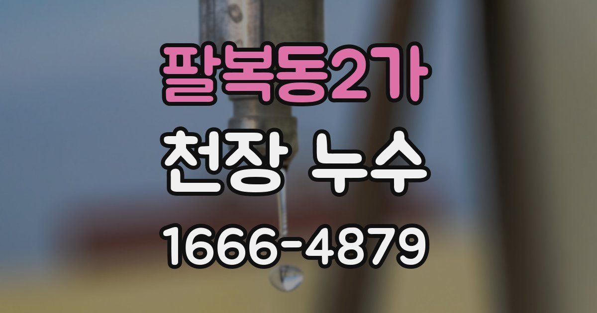팔복동2가 천장 누수