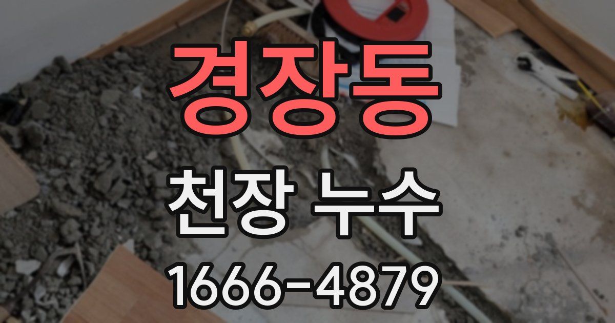 경장동 천장 누수