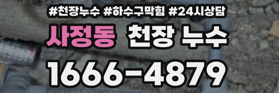 사정동 천장 누수