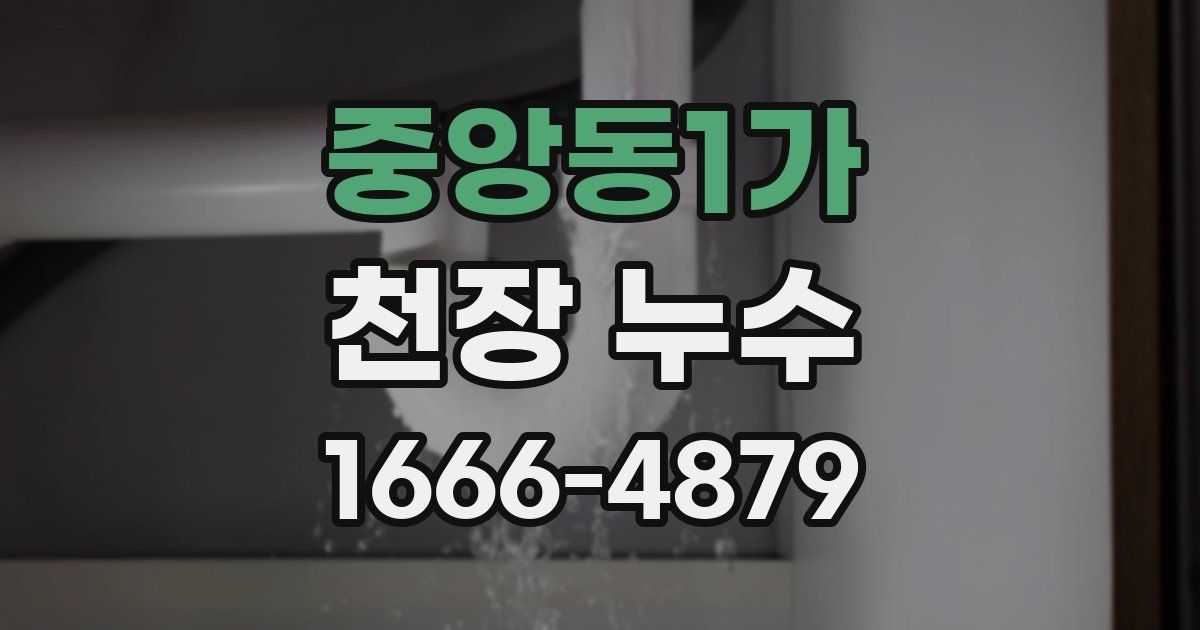 중앙동1가 천장 누수
