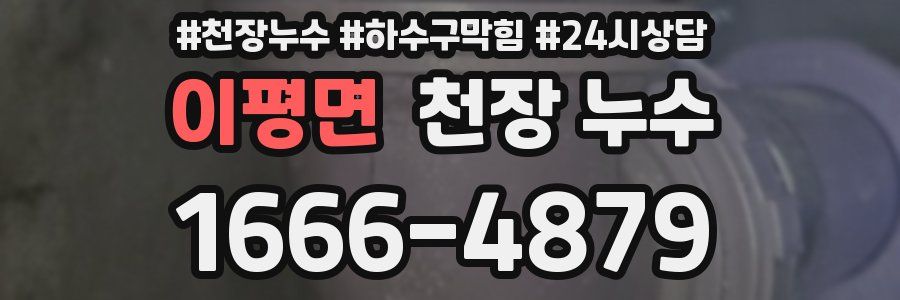 이평면 천장 누수