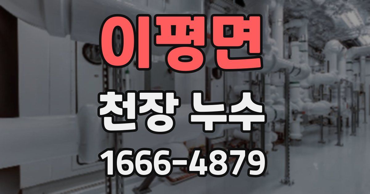 이평면 천장 누수