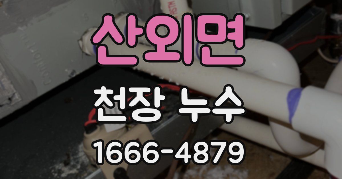 산외면 천장 누수