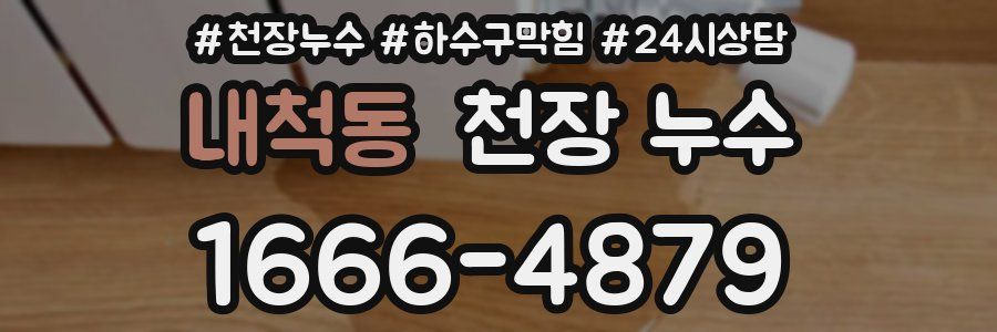 내척동 천장 누수