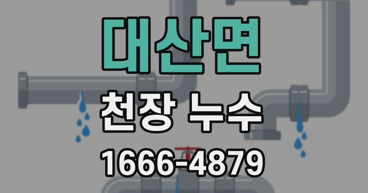 대산면 천장 누수