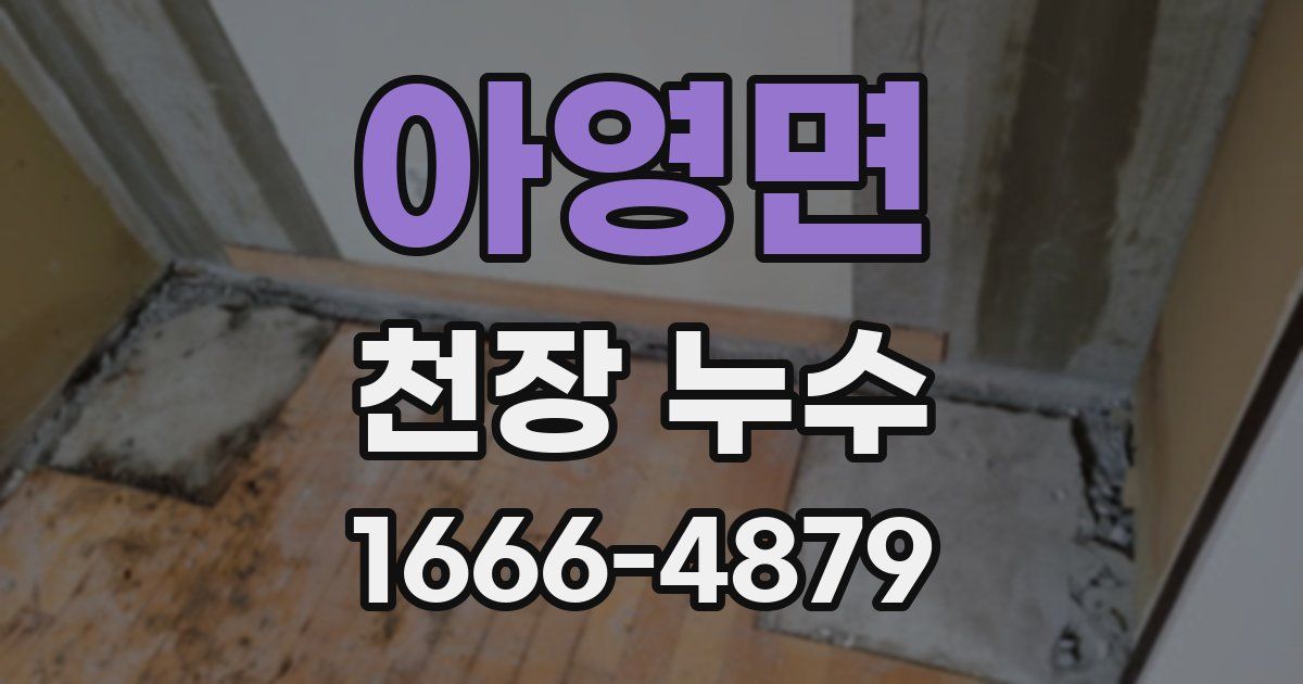 아영면 천장 누수