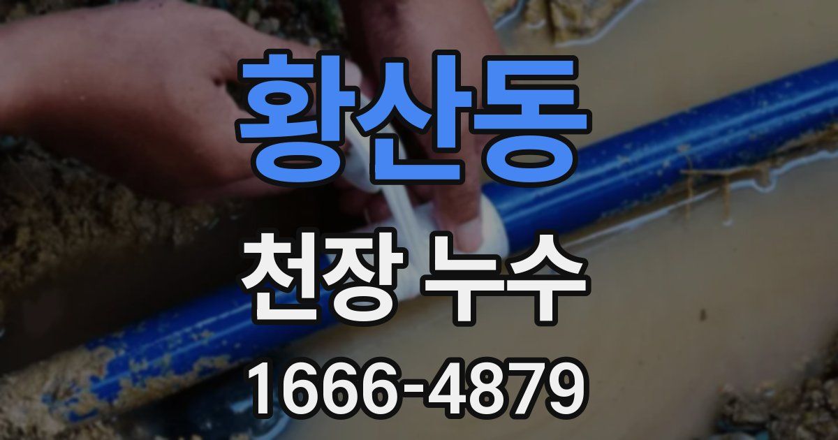 황산동 천장 누수