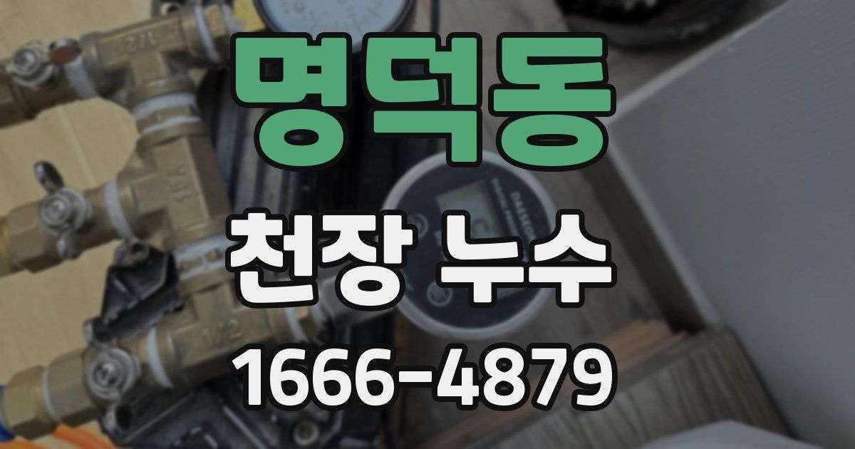 명덕동 천장 누수