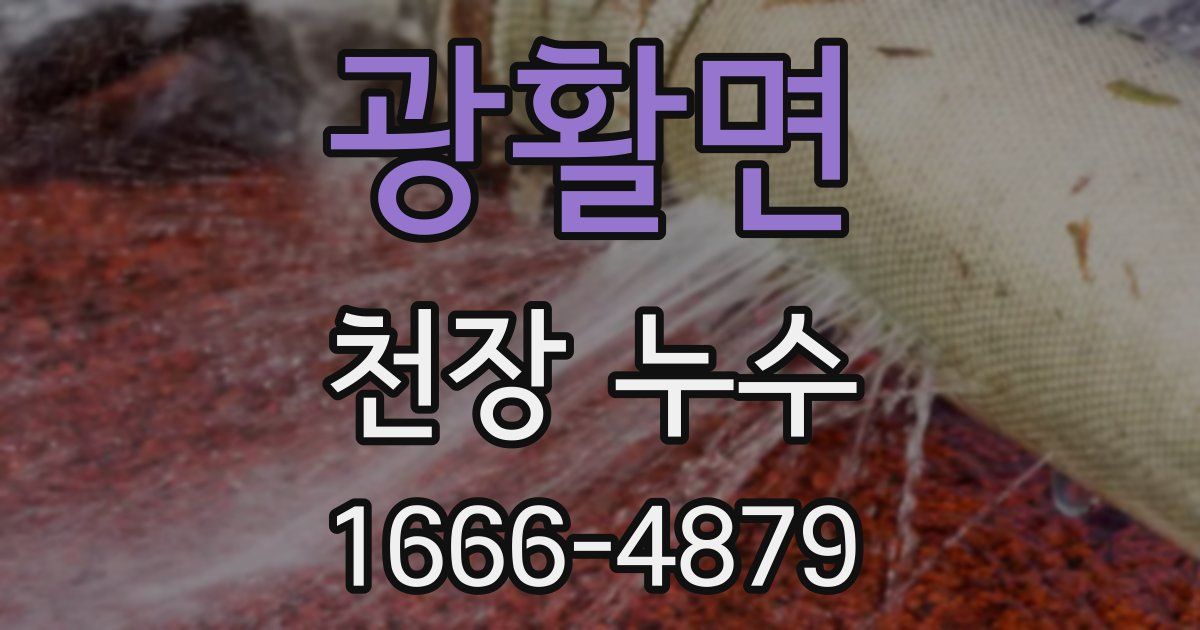 광활면 천장 누수