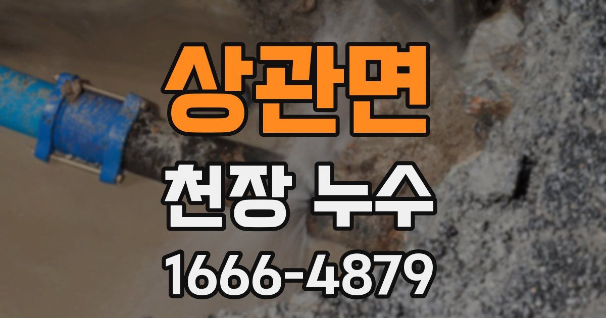 상관면 천장 누수