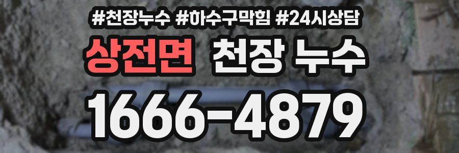 상전면 천장 누수