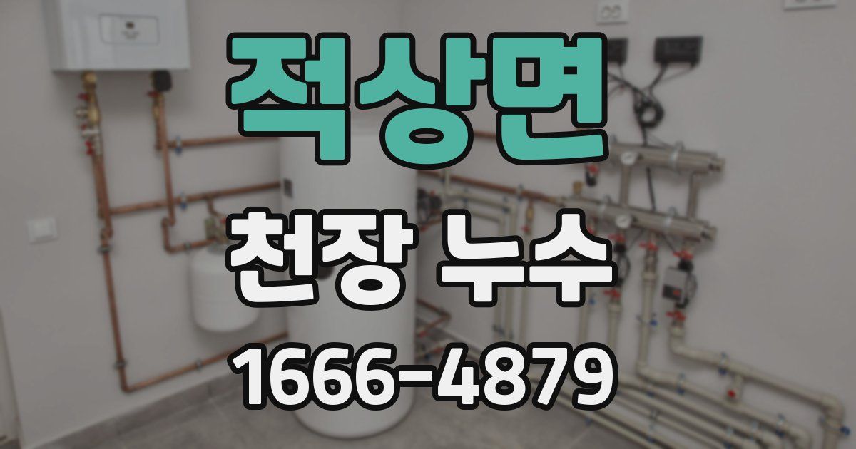 적상면 천장 누수