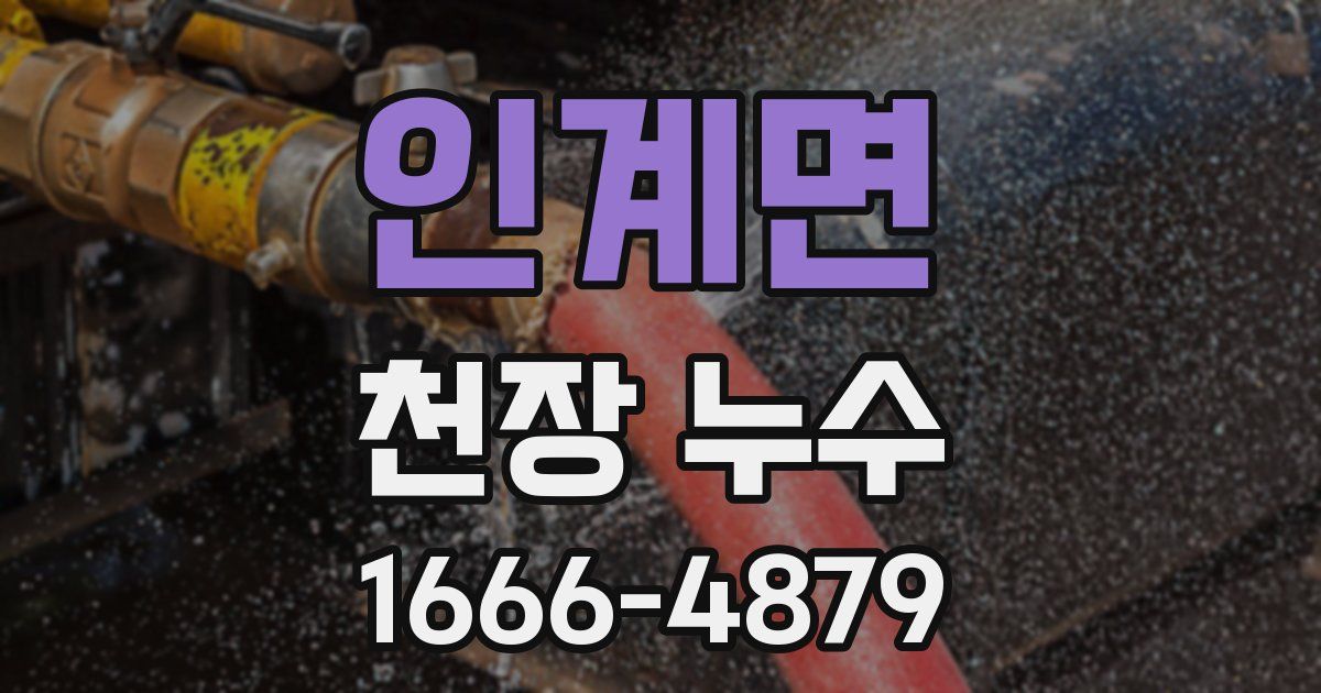 인계면 천장 누수