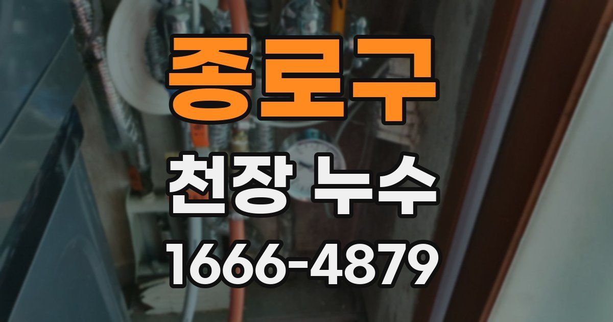 종로구 천장 누수