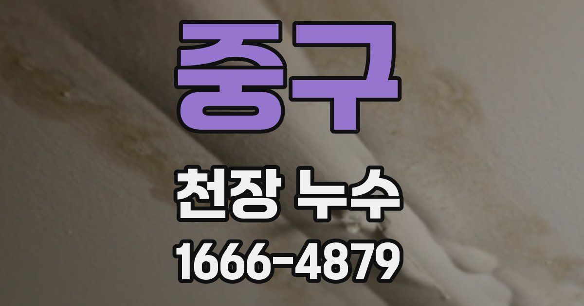 중구 천장 누수