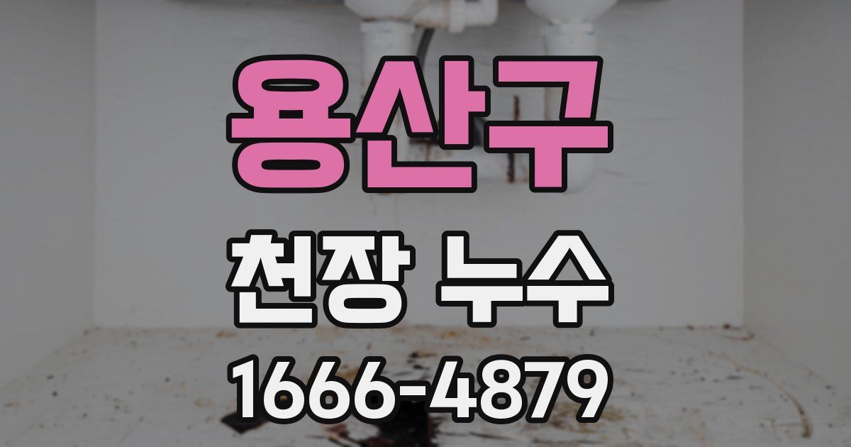 용산구 천장 누수