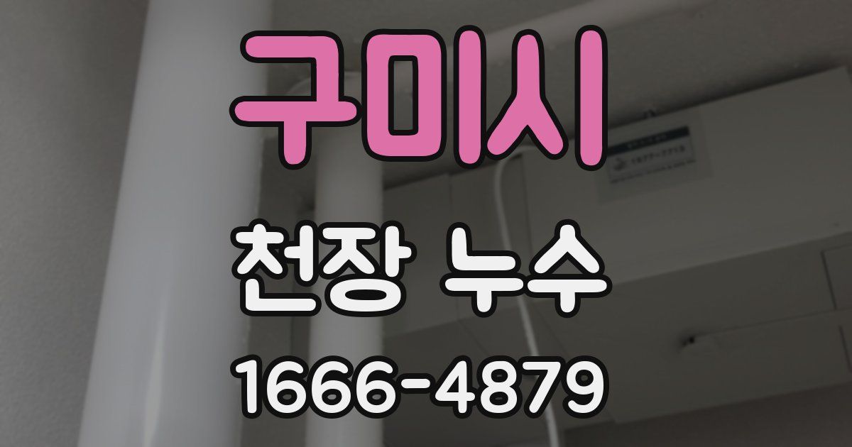 구미시 천장 누수