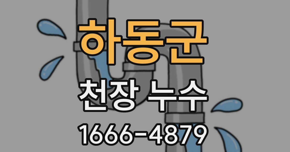 하동군 천장 누수