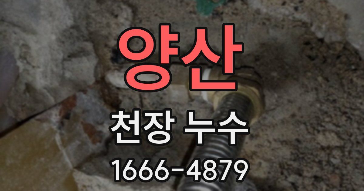 양산 천장 누수