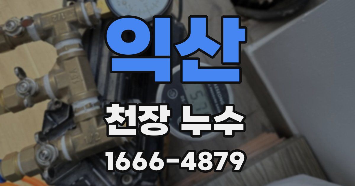 익산 천장 누수