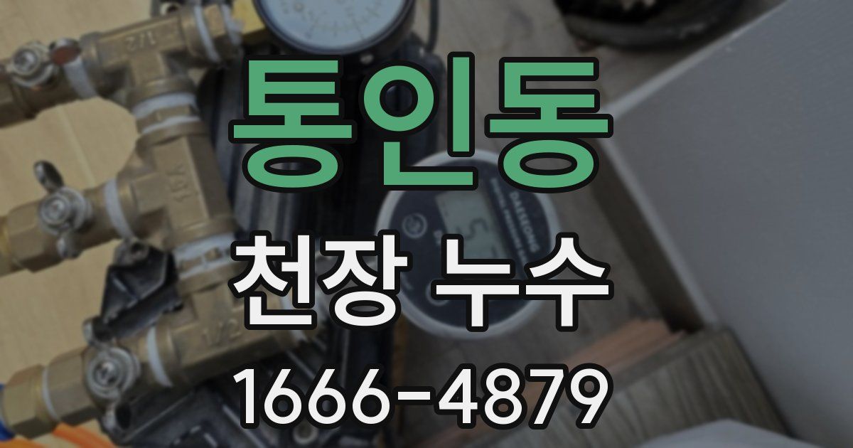 통인동 천장 누수
