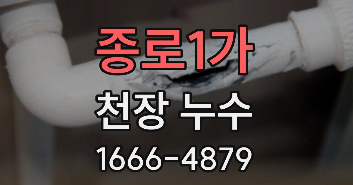종로1가 천장 누수