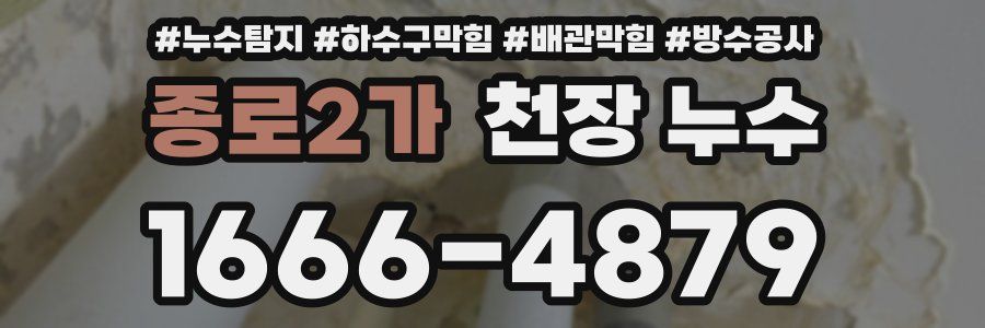 종로2가 천장 누수