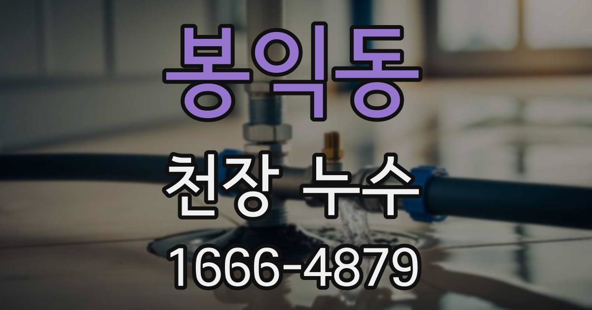 봉익동 천장 누수