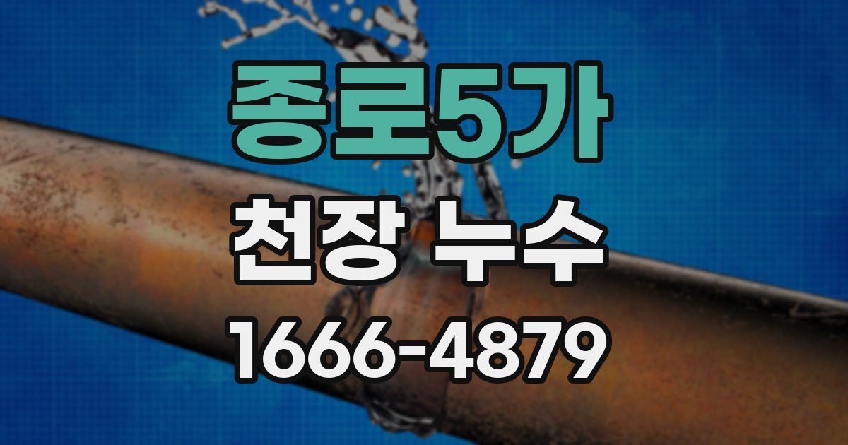 종로5가 천장 누수