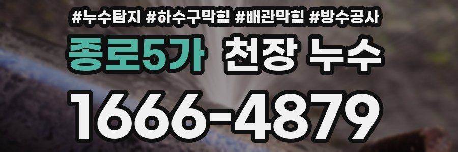종로5가 천장 누수