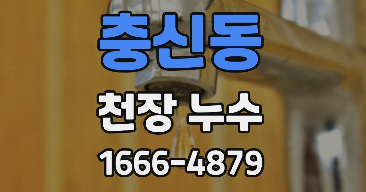 충신동 천장 누수