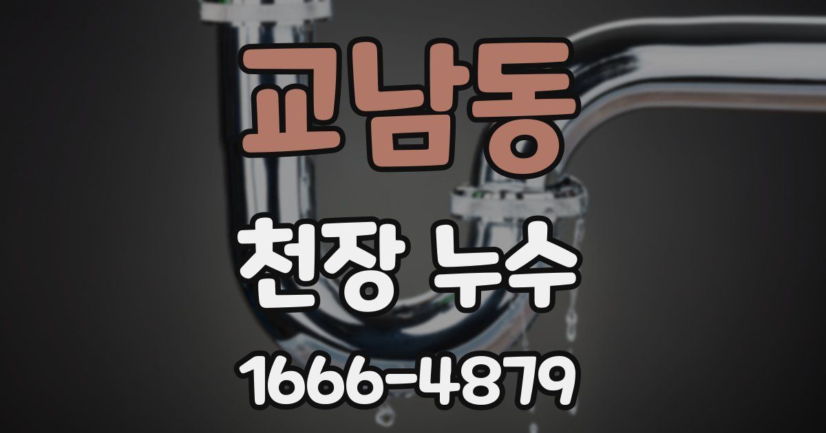 교남동 천장 누수