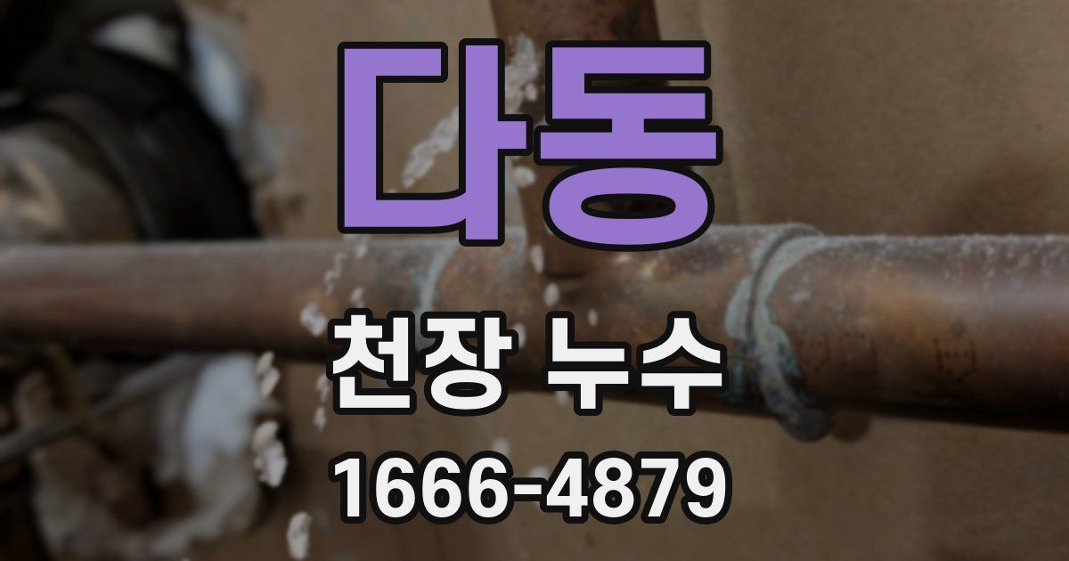 다동 천장 누수