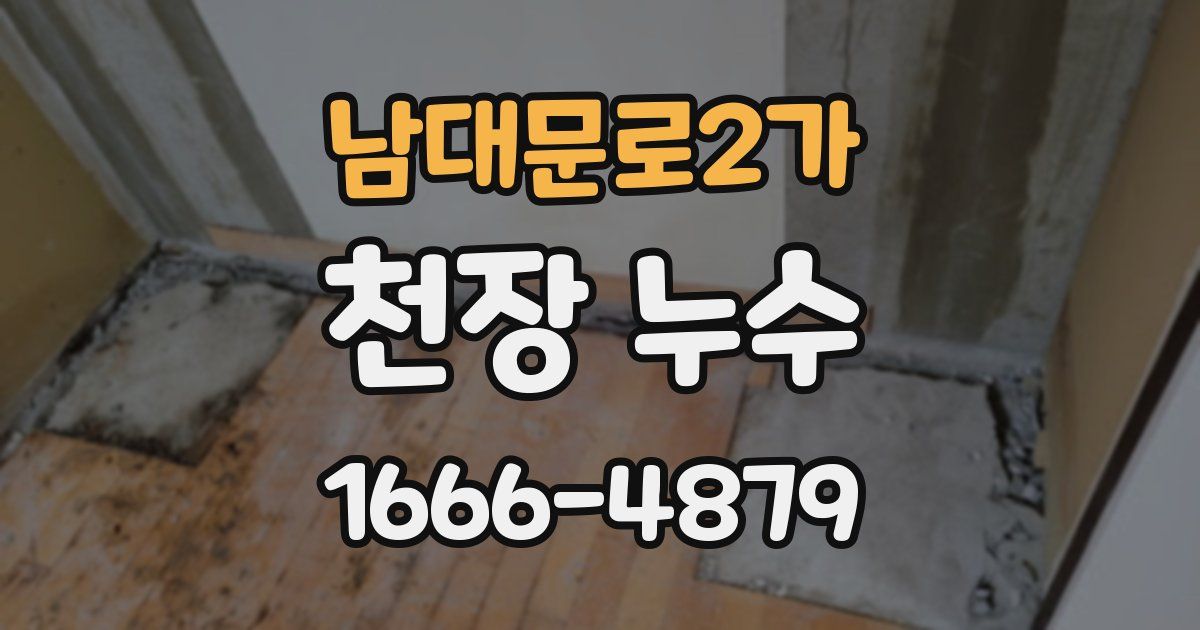 남대문로2가 천장 누수