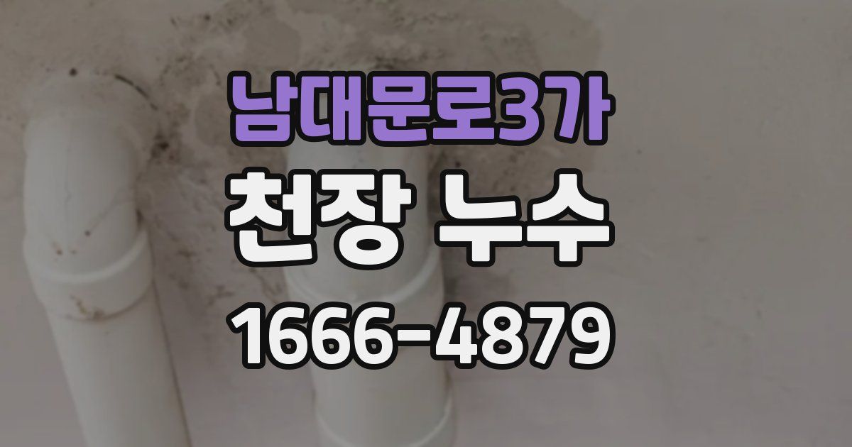 남대문로3가 천장 누수